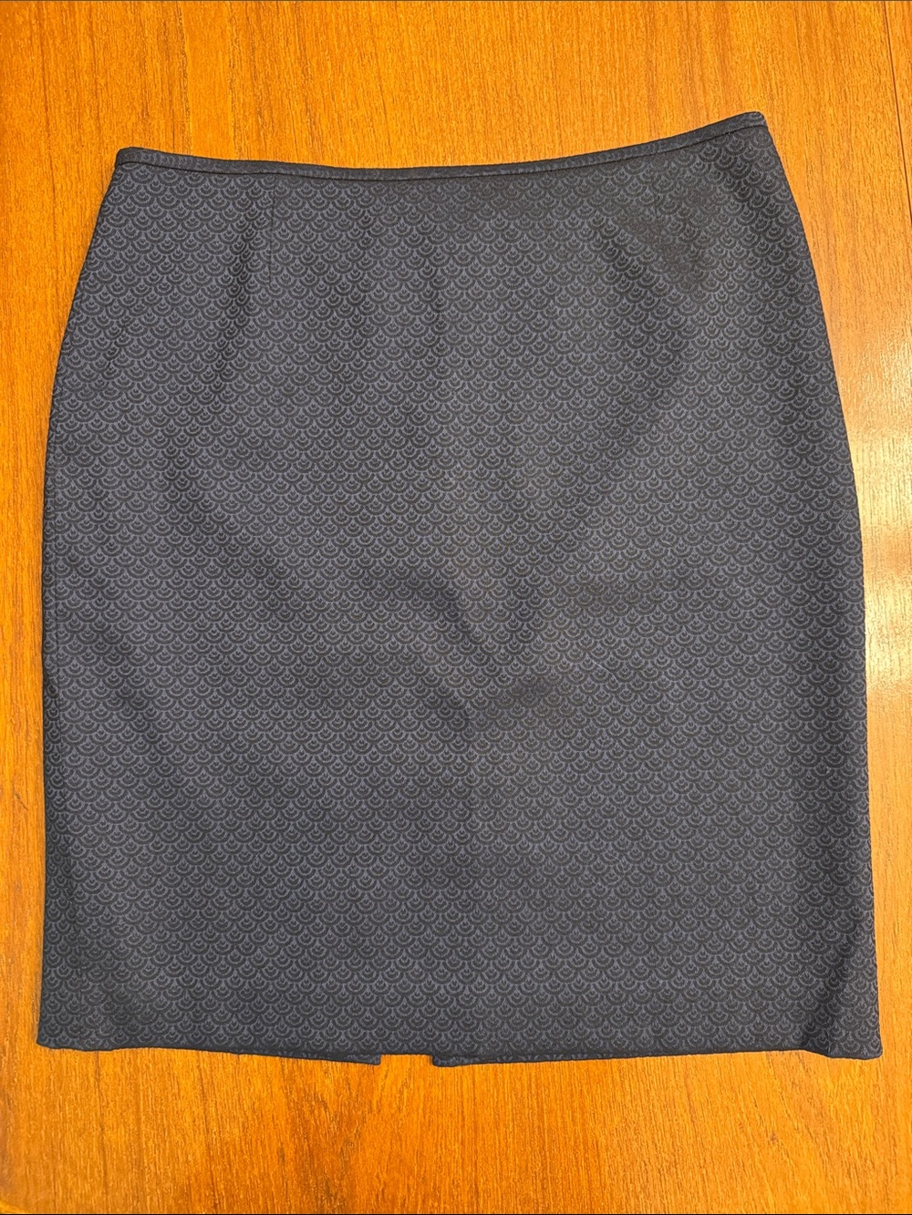 Tahari Classic Navy Textured Pencil Skirt - Women